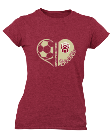 Mission Hills Grizzlies Heart Soccer Women's SS T-Shirt