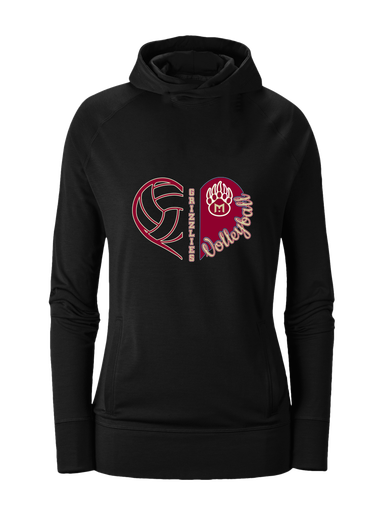 Mission Hills Grizzlies Heart Volleyball Women's Hoodie