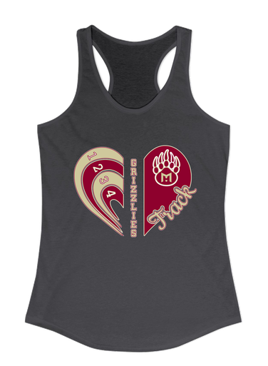 Mission Hills Grizzlies Heart Track Women's Tank Top