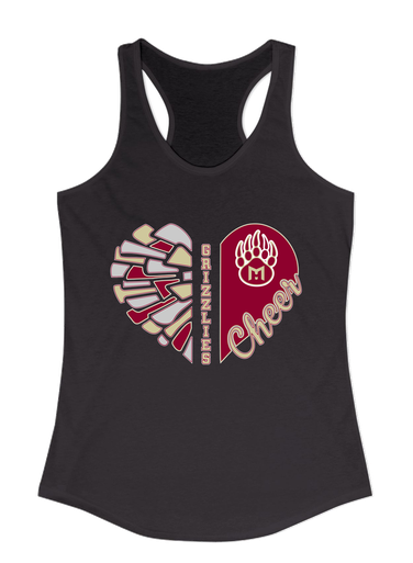 Mission Hills Grizzlies Heart Cheer Women's Tank Top