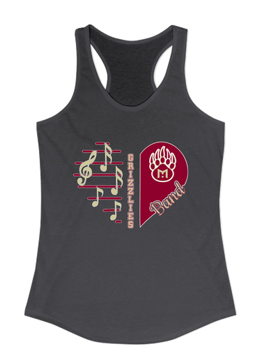 Mission Hills Grizzlies Heart Band Women's Tank Top