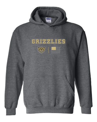 Golden Valley Grizzlies Team Colors Flag Men's Hoodie