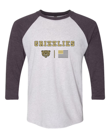 Golden Valley Grizzlies Team Colors Flag Men's Baseball T-Shirt