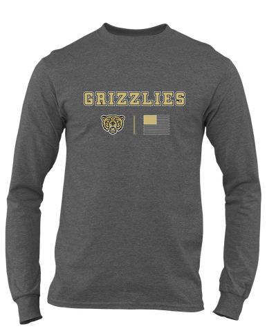 Golden Valley Grizzlies Team Colors Flag Men's Premium LS T-Shirt
