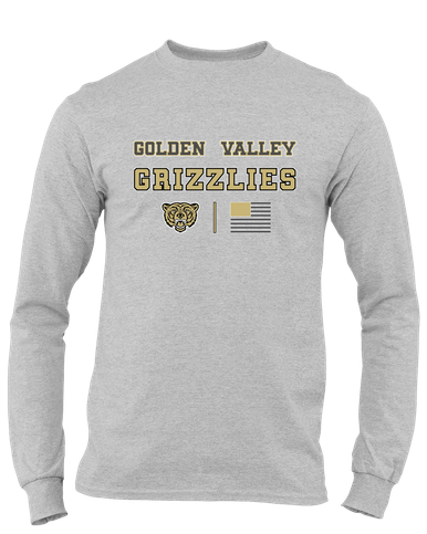 Golden Valley Grizzlies Spirit Flag Men's LS T-Shirt