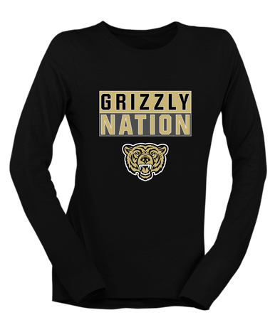 Golden Valley Grizzlies Nation #1 Women's Premium LS T-Shirt