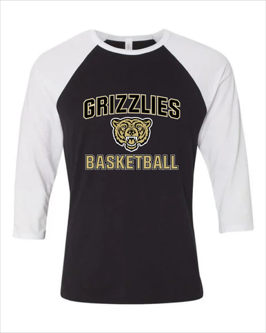 Golden Valley Grizzlies Basketball #1 Women's Baseball T-Shirt
