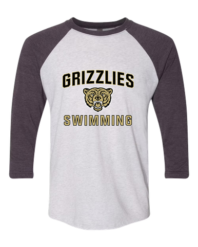 Golden Valley Grizzlies Swimming Men's Baseball T-Shirt