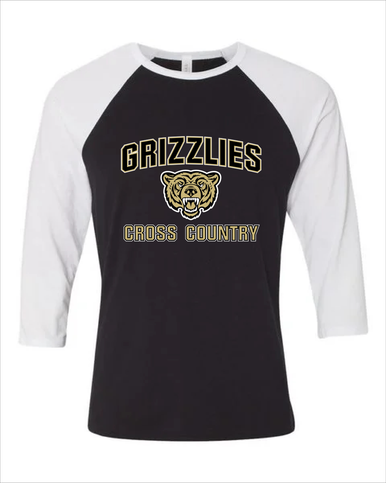 Golden Valley Grizzlies Cross Country Men's Baseball T-Shirt