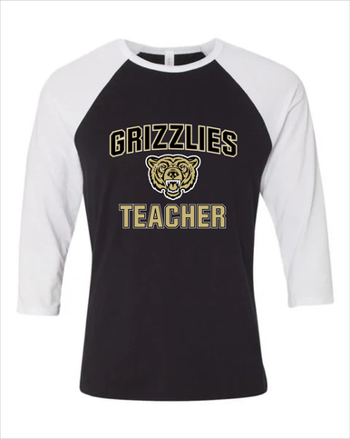 Golden Valley Grizzlies Teacher Women's Baseball T-Shirt