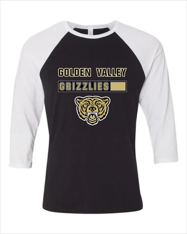 Golden Valley Grizzlies Mascot #7 Women's Baseball T-Shirt