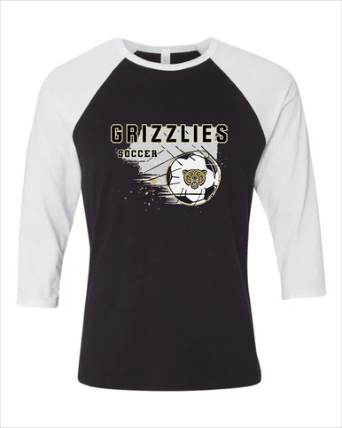Golden Valley Grizzlies Soccer #2 Women's Baseball T-Shirt