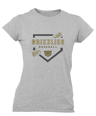 Golden Valley Grizzlies Baseball #2 Women's Premium SS T-Shirt