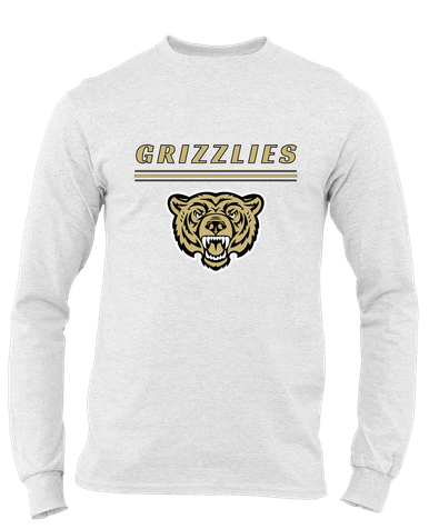 Golden Valley Grizzlies Mascot #8 Men's LS T-Shirt