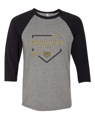 Golden Valley Grizzlies Softball #2 Women's Baseball T-Shirt
