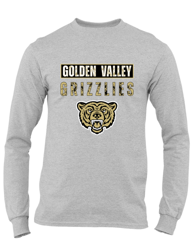 Golden Valley Grizzlies Mascot #9 Men's LS T-Shirt