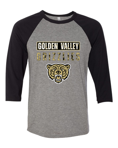 Golden Valley Grizzlies Mascot #9 Men's Baseball T-Shirt
