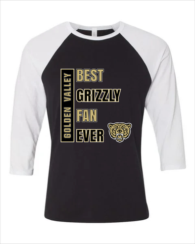 Golden Valley Grizzlies Best Grizzly Fan Women's Baseball T-Shirt
