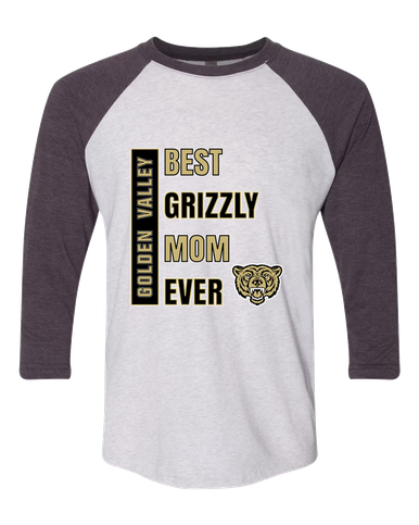 Golden Valley Grizzlies Best Grizzly Mom Women's Baseball T-Shirt