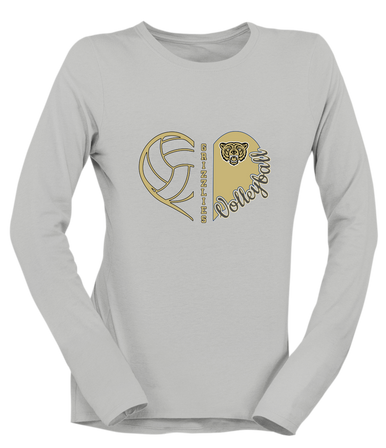 Golden Valley Grizzlies Heart Volleyball Women's Premium LS T-Shirt