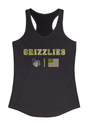 Los Osos Grizzlies LO Script Camo Flag Women's Tank Top