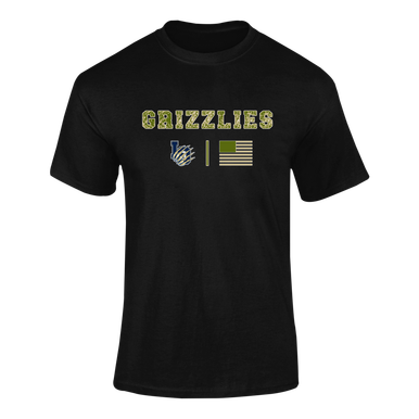 Los Osos Grizzlies LO Script Camo Flag Men's SS T-Shirt