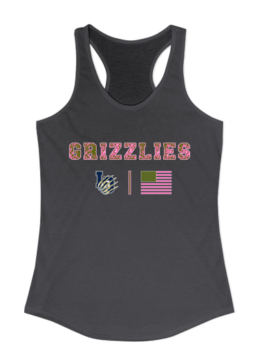 Los Osos Grizzlies LO Script Pink Camo Flag Women's Tank Top