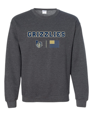 Los Osos Grizzlies LO Script Team Colors Flag Men's Sweatshirt