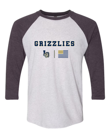 Los Osos Grizzlies LO Script Team Colors Flag Men's Baseball T-Shirt