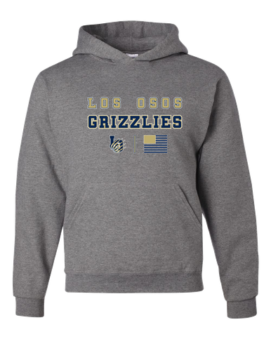 Los Osos Grizzlies LO Script Spirit Flag Men's Premium Hoodie
