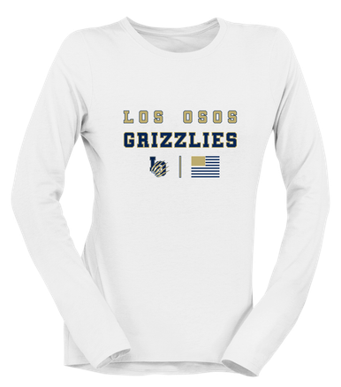 Los Osos Grizzlies LO Script Spirit Flag Women's LS T-Shirt