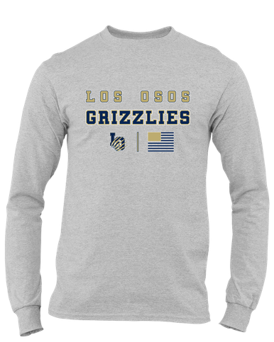 Los Osos Grizzlies LO Script Spirit Flag Men's LS T-Shirt