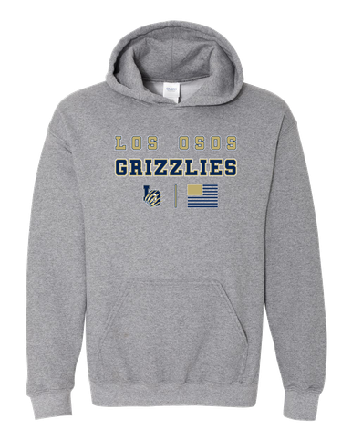 Los Osos Grizzlies LO Script Spirit Flag Men's Hoodie