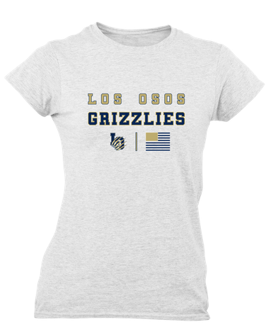 Los Osos Grizzlies LO Script Spirit Flag Women's Premium SS T-Shirt