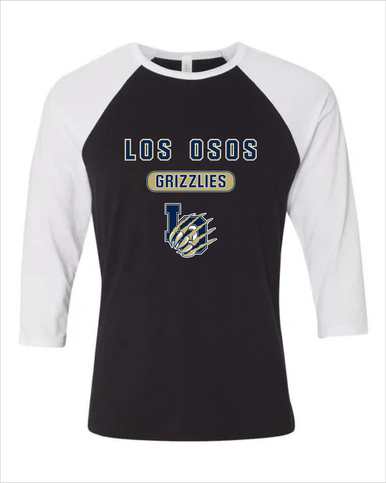 Los Osos Grizzlies LO Script Mascot #3 Men's Baseball T-Shirt