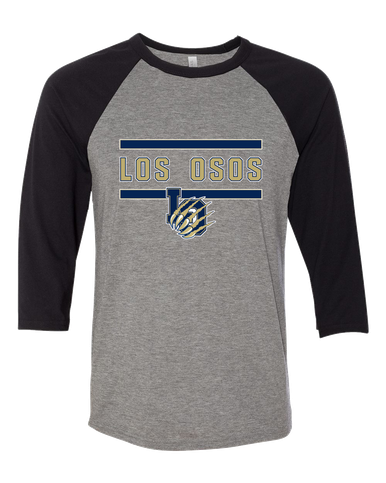 Los Osos Grizzlies LO Script Mascot #4 Men's Baseball T-Shirt