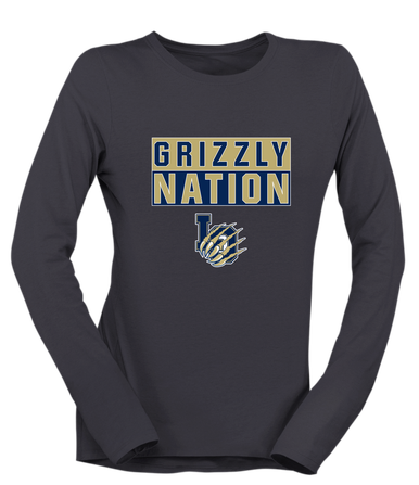 Los Osos Grizzlies LO Script Nation #1 Women's Premium LS T-Shirt