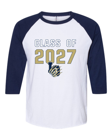 Los Osos Grizzlies LO Script Class of 2027 Men's Baseball T-Shirt