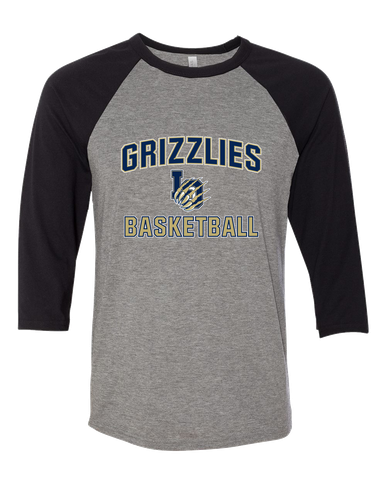 Los Osos Grizzlies LO Script Basketball #1 Men's Baseball T-Shirt