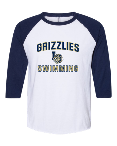 Los Osos Grizzlies LO Script Swimming Men's Baseball T-Shirt