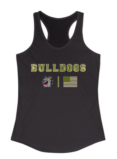 West Covina Bulldogs Camo Flag Women's Tank Top