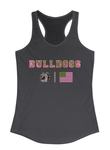 West Covina Bulldogs Pink Camo Flag Women's Tank Top