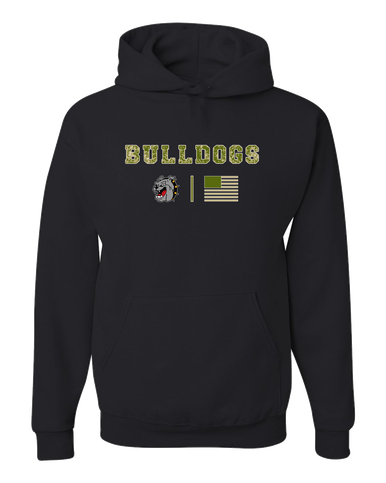 West Covina Bulldogs Camo Flag Men's Premium Hoodie