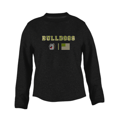 West Covina Bulldogs Camo Flag Women's Sweatshirt