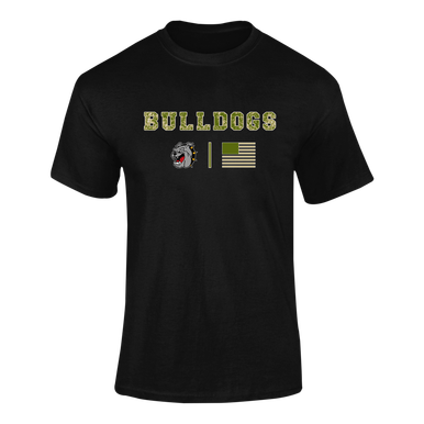West Covina Bulldogs Camo Flag Men's SS T-Shirt