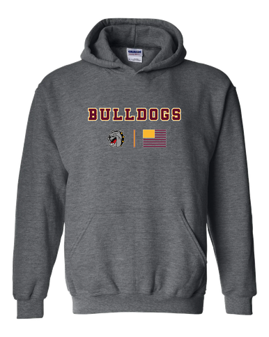 West Covina Bulldogs Team Colors Flag Men's Hoodie