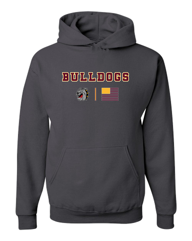 West Covina Bulldogs Team Colors Flag Men's Premium Hoodie