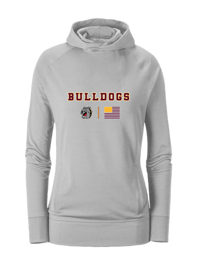 West Covina Bulldogs Team Colors Flag Women's Hoodie
