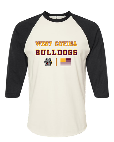 West Covina Bulldogs Spirit Flag Women's Baseball T-Shirt