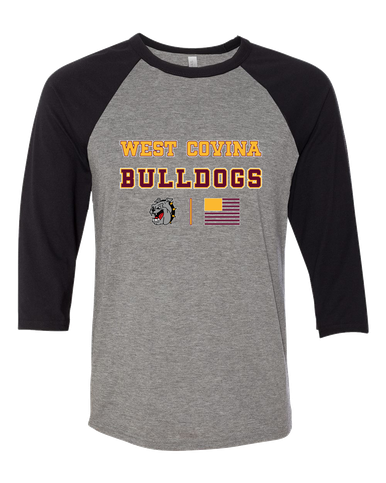 West Covina Bulldogs Spirit Flag Men's Baseball T-Shirt